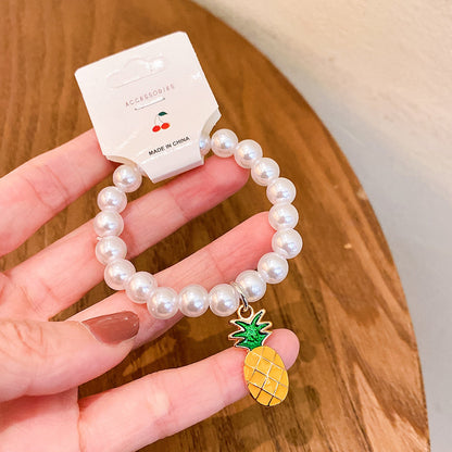 Children's Cartoon Pearl Princess Ocean Style Alloy Bracelets