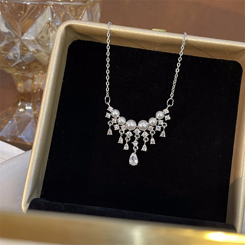 Women's Luxury Fashion Water Drop Zircon Imitation Necklaces