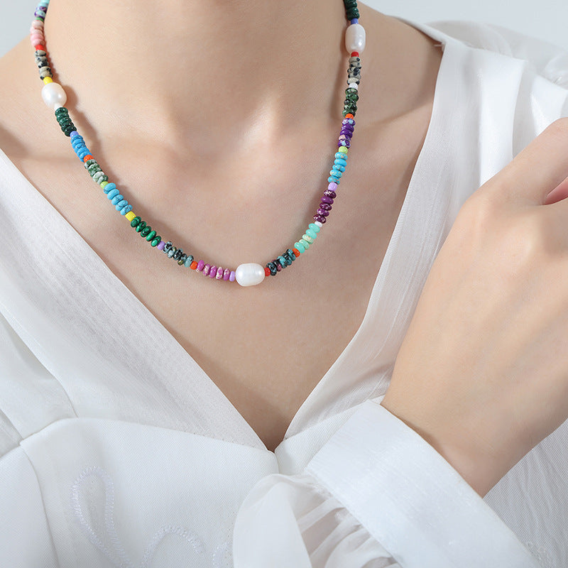 Luxury High Sense Design Natural Colorful Necklaces