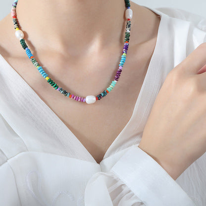 Luxury High Sense Design Natural Colorful Necklaces