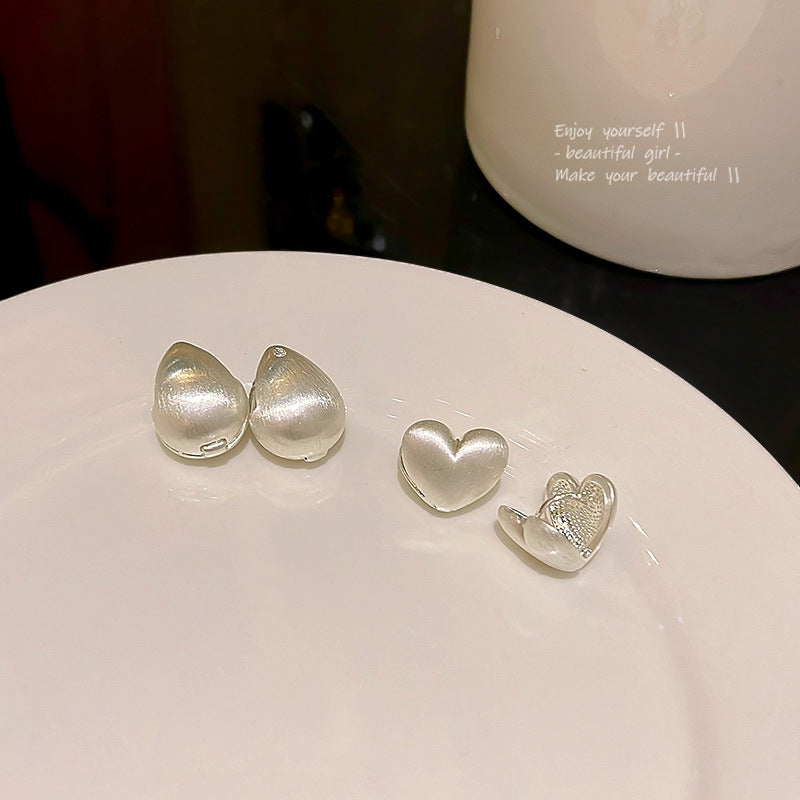 Women's Needle Simple Lovely Ear Clip Fashionable Matte Earrings