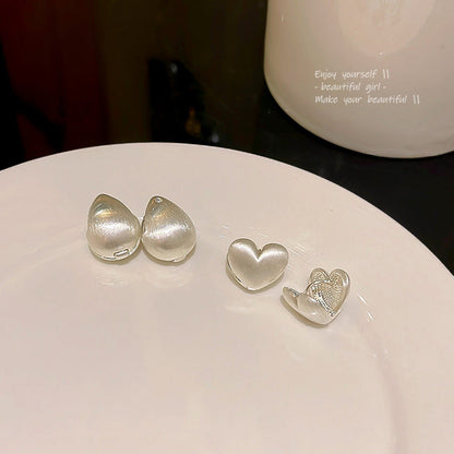 Women's Needle Simple Lovely Ear Clip Fashionable Matte Earrings