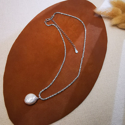 Single Natural Baroque Pearl Sparkling Starry Necklaces