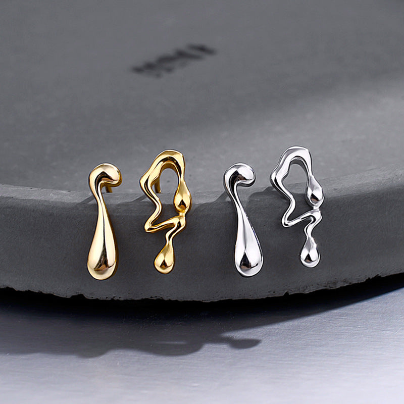 Women's Style Small And Personalized Water Drop Ear Sterling Sier Earrings