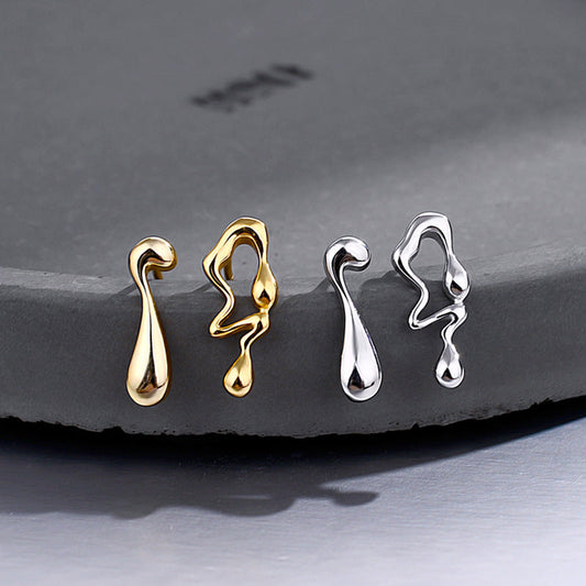 Women's Style Small And Personalized Water Drop Ear Sterling Sier Earrings