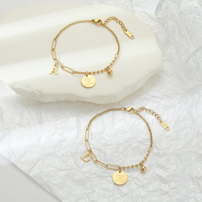 Letter Titanium Steel Female Style Personality Bracelets