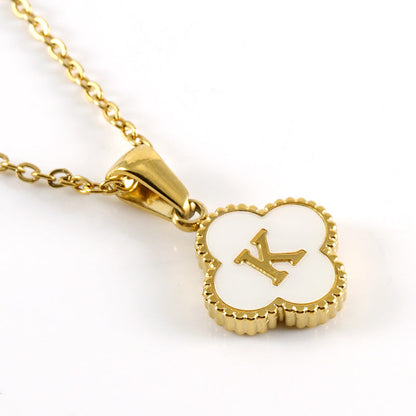 Women's Four-leaf Clover Pendant Stainless Steel Gold Necklaces