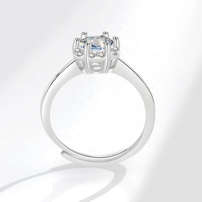 On High Carbon Diamond Eight Hearts Rings