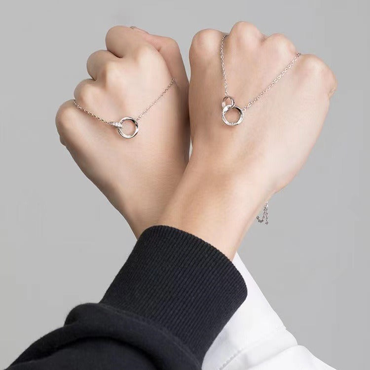 Women's & Men's Light Luxury High-grade Double Pendant Clavicle Chain Necklaces