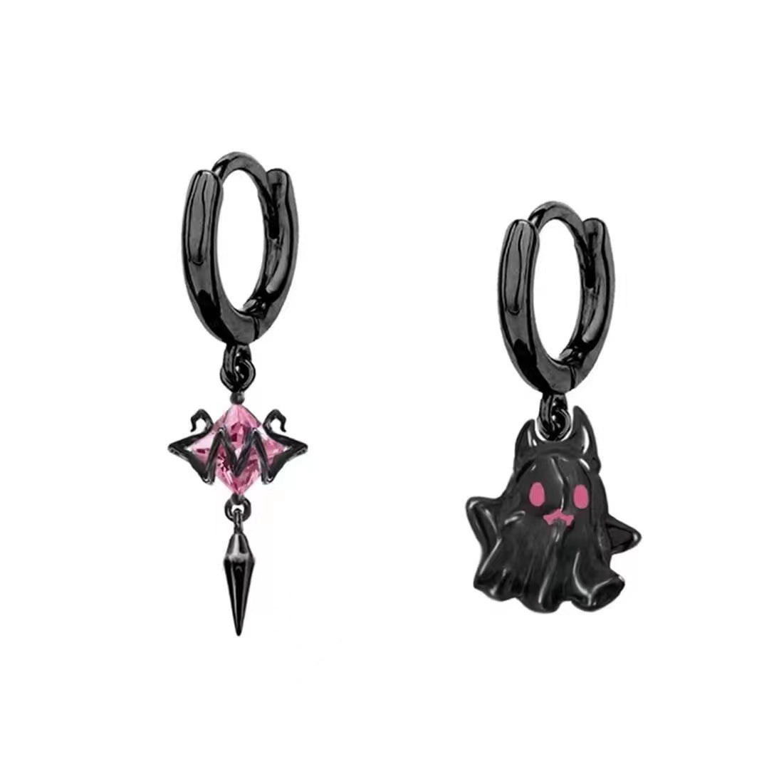 Asymmetric Little Ghost Female Cold Style Halloween Earrings