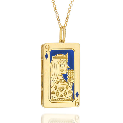 Tarot Pendant Playing Card Sweater Chain Necklaces