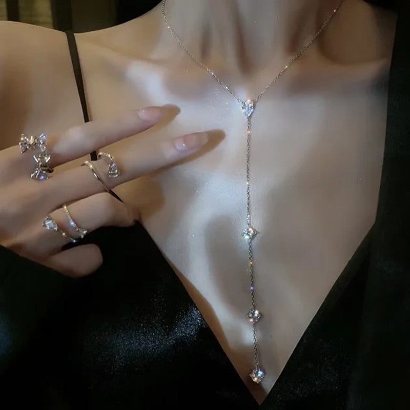 Women's Tassel Light Luxury Minority Fashionable Design Clavicle Necklaces