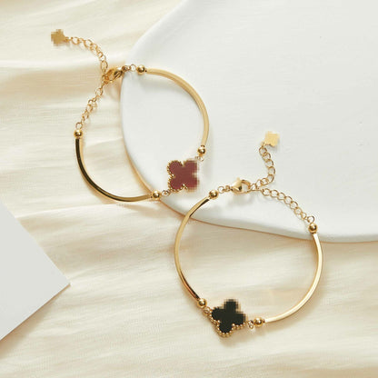 Belly Clover Titanium Steel High-grade Lucky Lace Bracelets