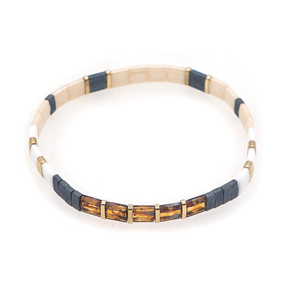 Attractive Bohemian Style Handmade Beaded Rainbow Bracelets