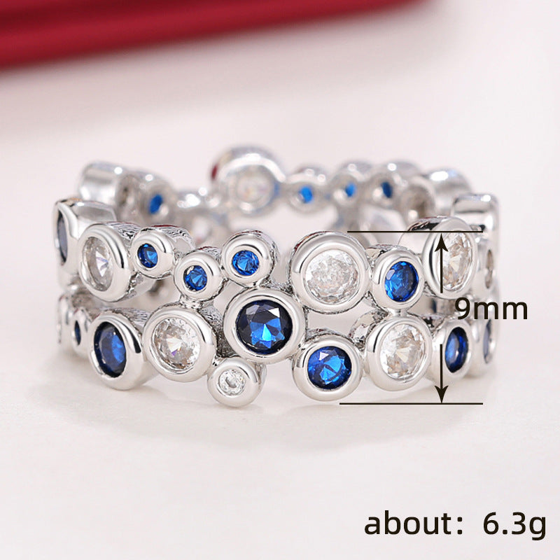 Hollow Circle Geometric Simple Style Personality Rings