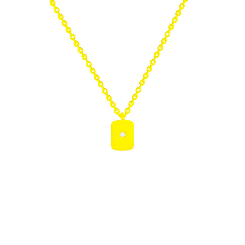 Diamond Titanium Steel High Sense Simple Pendant Personalized Necklaces