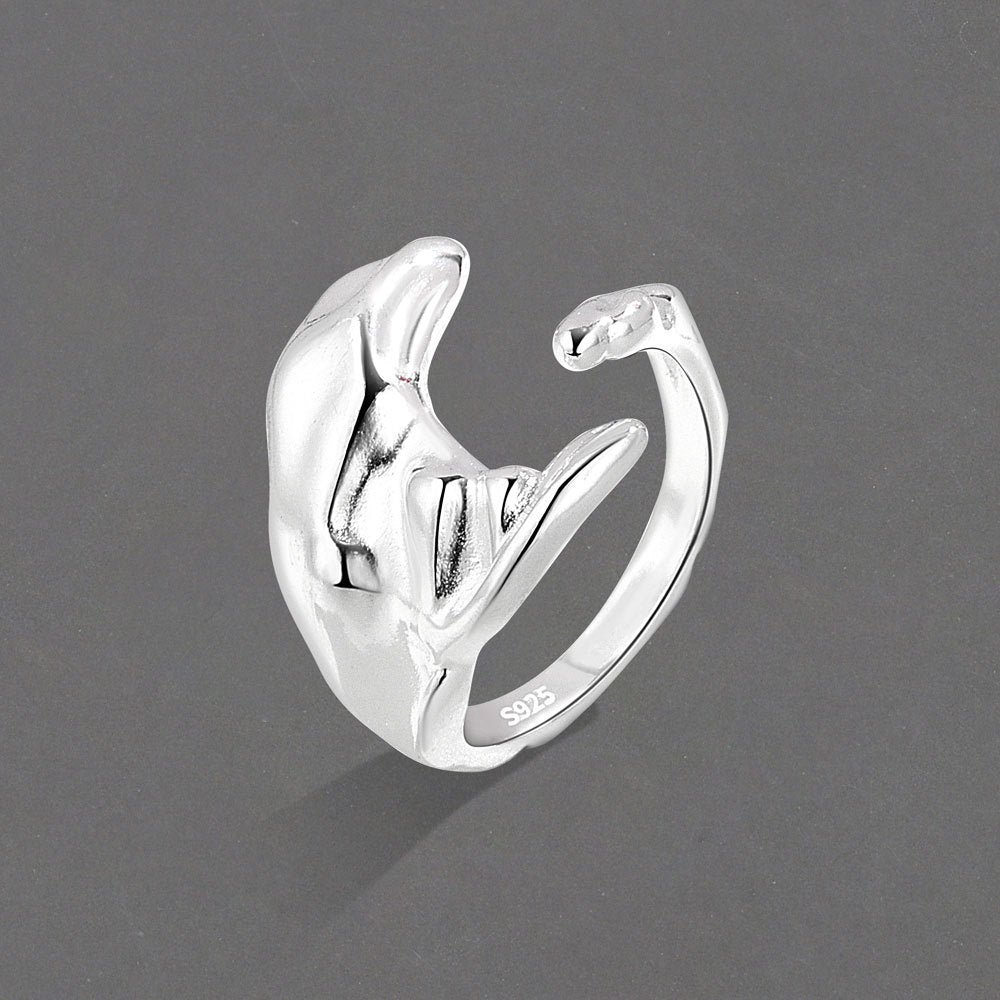 Korean Style Niche Design Minimalist Irregular Rings