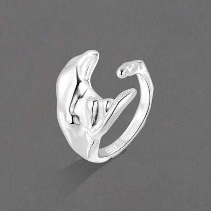 Korean Style Niche Design Minimalist Irregular Rings