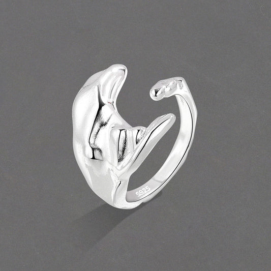 Korean Style Niche Design Minimalist Irregular Rings