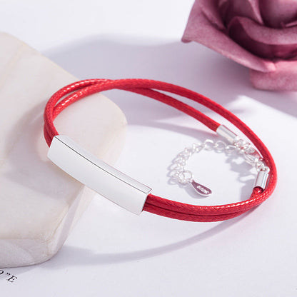 Female Personality Simple Handmade Woven Red Bracelets
