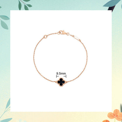 Red Agate Clover Female Pork Belly White Shell Bracelets