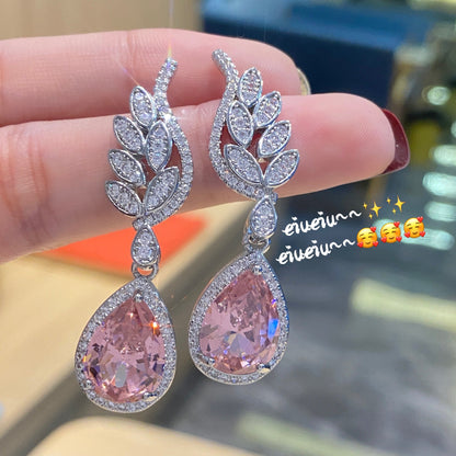 Sense Pink Diamond Super Fairy Flower Type Finely Rings