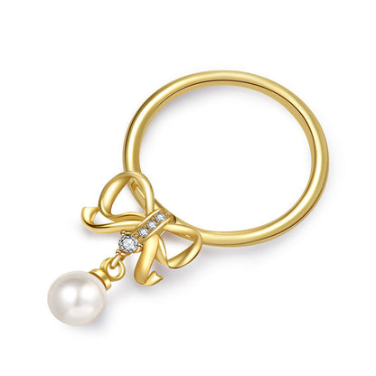 Sweet Fresh Hollow Out Bow Simple Rings