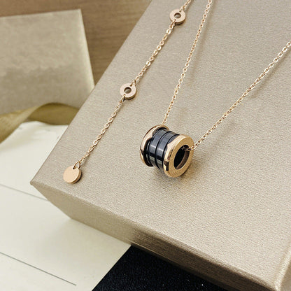 Women's & Men's Ceramic High Version Spring Full Diamond Small Waist Necklaces