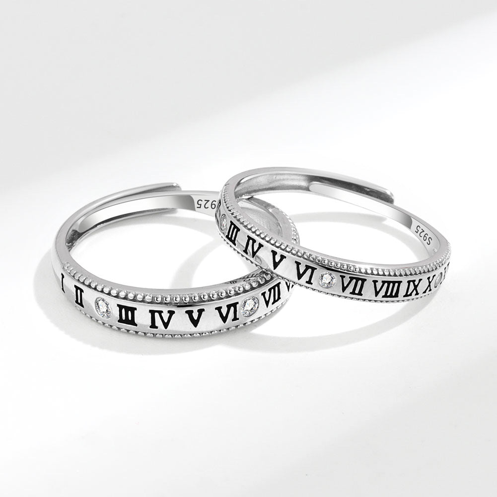 Women's & Men's & Couple Korean Style Simple Cold And Letters Rings