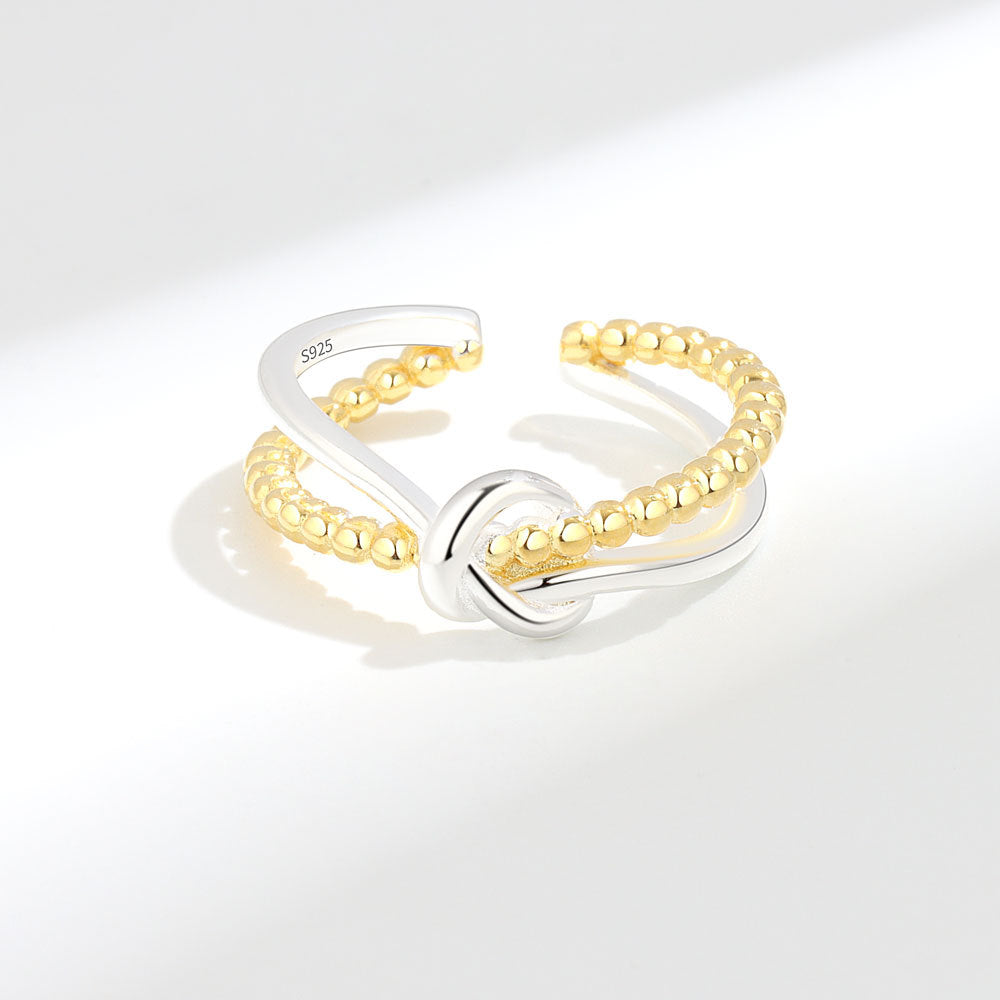 Fashion Simple Opening Knotted Female Cold Style Rings