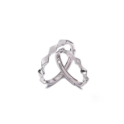 Love Couple Sterling Sier Pair Of Niche Minimalism Personality Rings