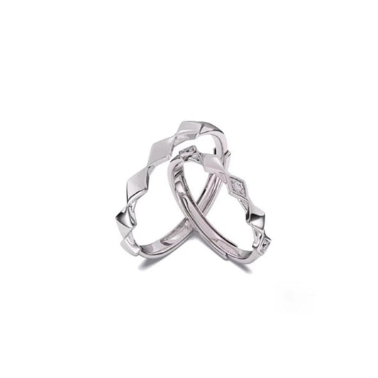 Love Couple Sterling Sier Pair Of Niche Minimalism Personality Rings