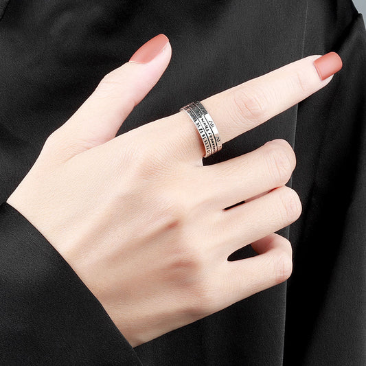 Men's Roman Digital Style Week Opening Versatile Rings