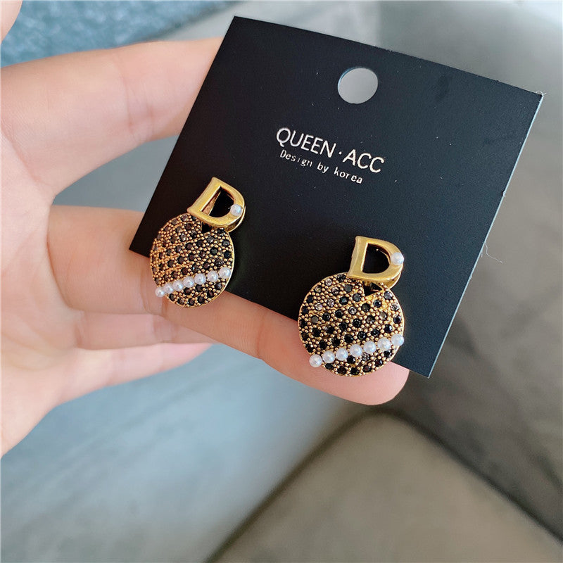 Sier Needle Korean Style Elegant Retro Earrings