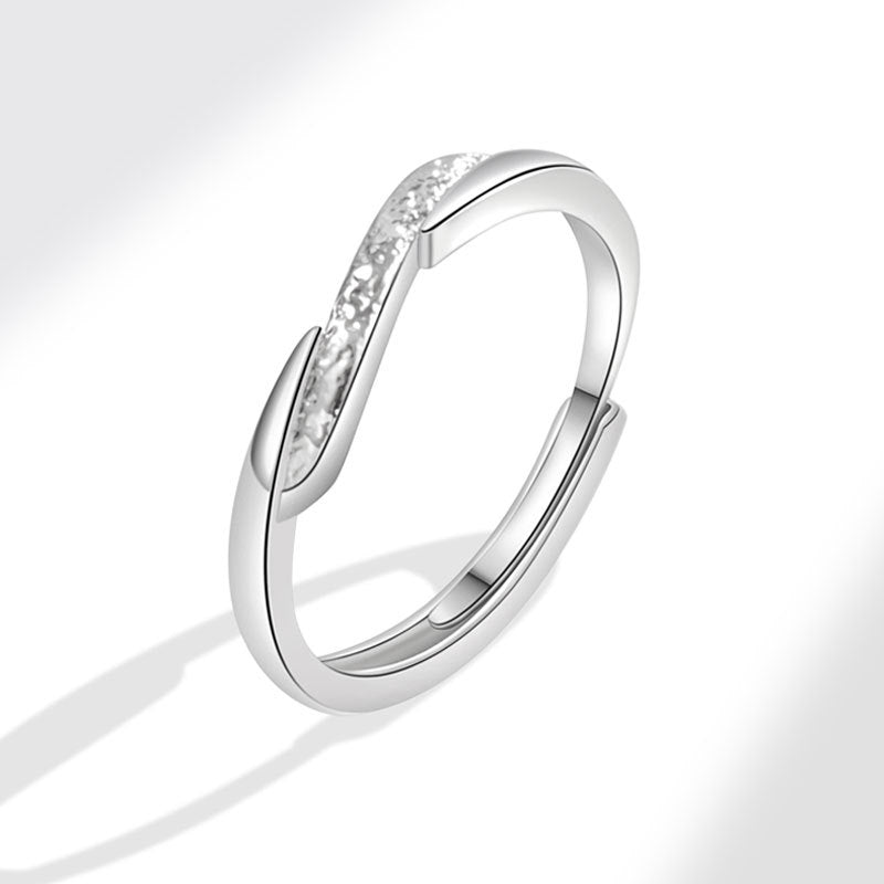 Women's & Men's & Simple Pair Of Niche Design Valentine's Rings