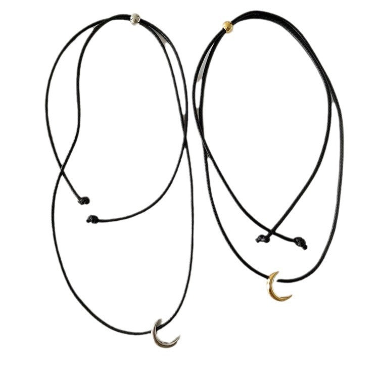 Black Rope Fashion Commuter Geometric Clavicle Chain Necklaces