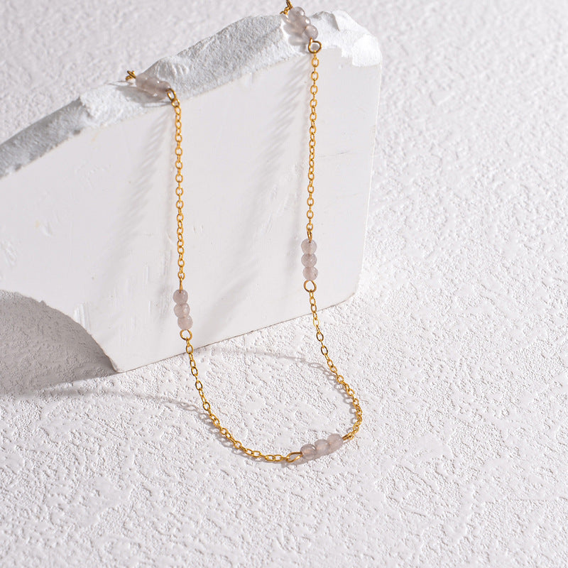 Steel Pearl Design Twin Sweater Chain Necklaces