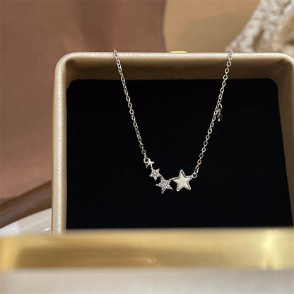 Women's & Men's & Sweet Cool Flower Stars Heart For Niche Design Clavicle Necklaces