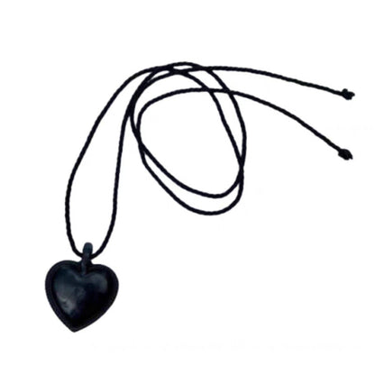 Rope Black Peach Heart Trend Adjustable Cute Necklaces