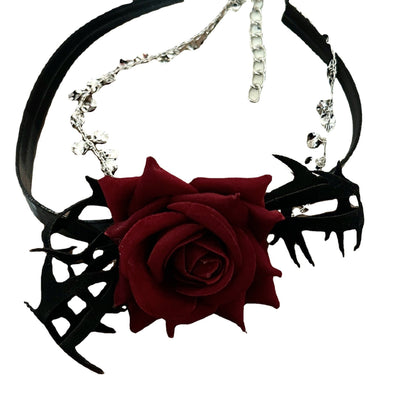Rose Has Its Thorn Dark Retro Minority Design Tassel Necklaces