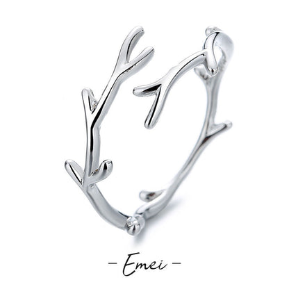 Plated Antlers Female Personality Deer Has You Design Rings