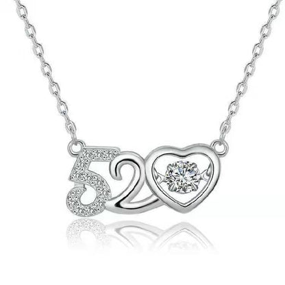 Women's Diamond Pendant Full Inlaid Hollow Metal Texture Clavicle Necklaces