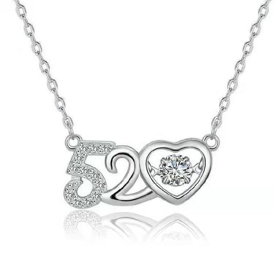 Women's Diamond Pendant Full Inlaid Hollow Metal Texture Clavicle Necklaces