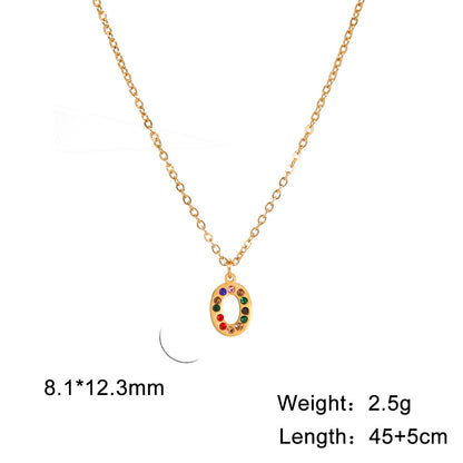 Titanium Steel Light Luxury And Simplicity Colorful Necklaces