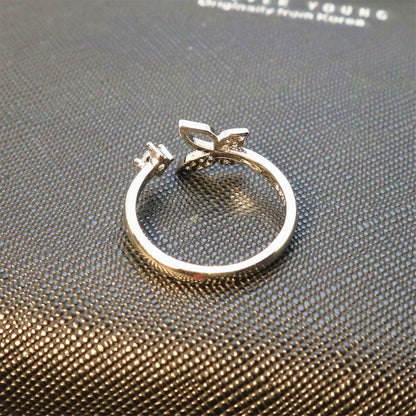 Women's Korean Simple Temperament Fairy Butterfly Open-end Rings