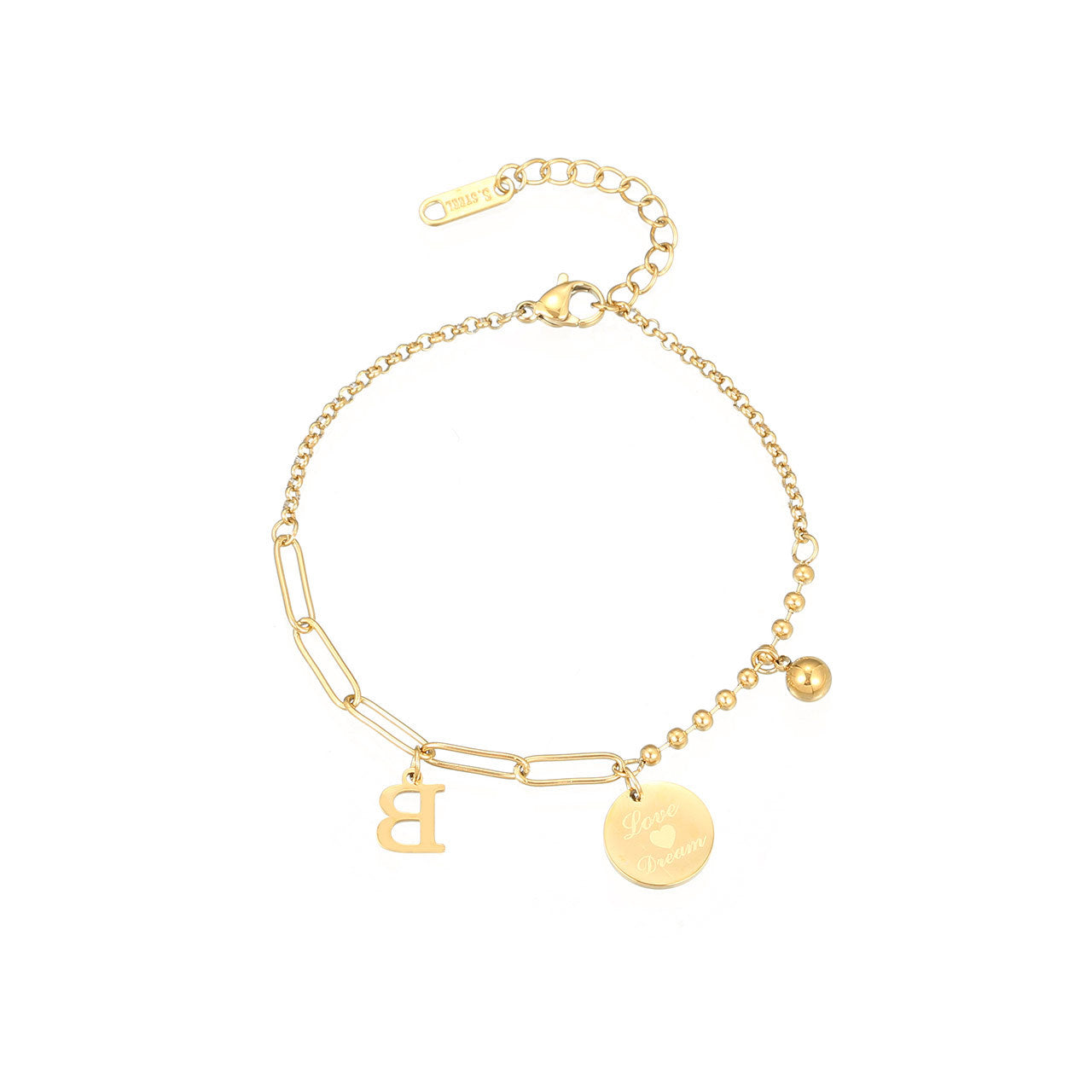 Letter Titanium Steel Female Style Personality Bracelets