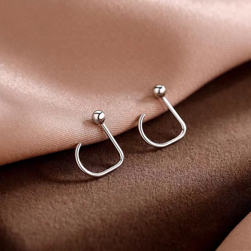 Women's Bean-shaped Niche Design Simple Light Luxury Earrings