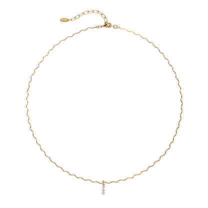 Brass Gold-plated Niche Minimalist Fashion Versatile Commuter Necklaces