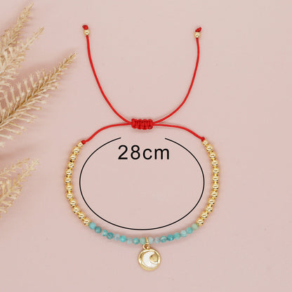 Niche Stone Copper Bead Classic Tag Bracelets