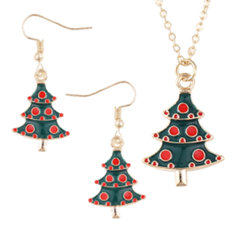 Fashion Christmas Holiday Simple Trend Santa Claus And Necklaces